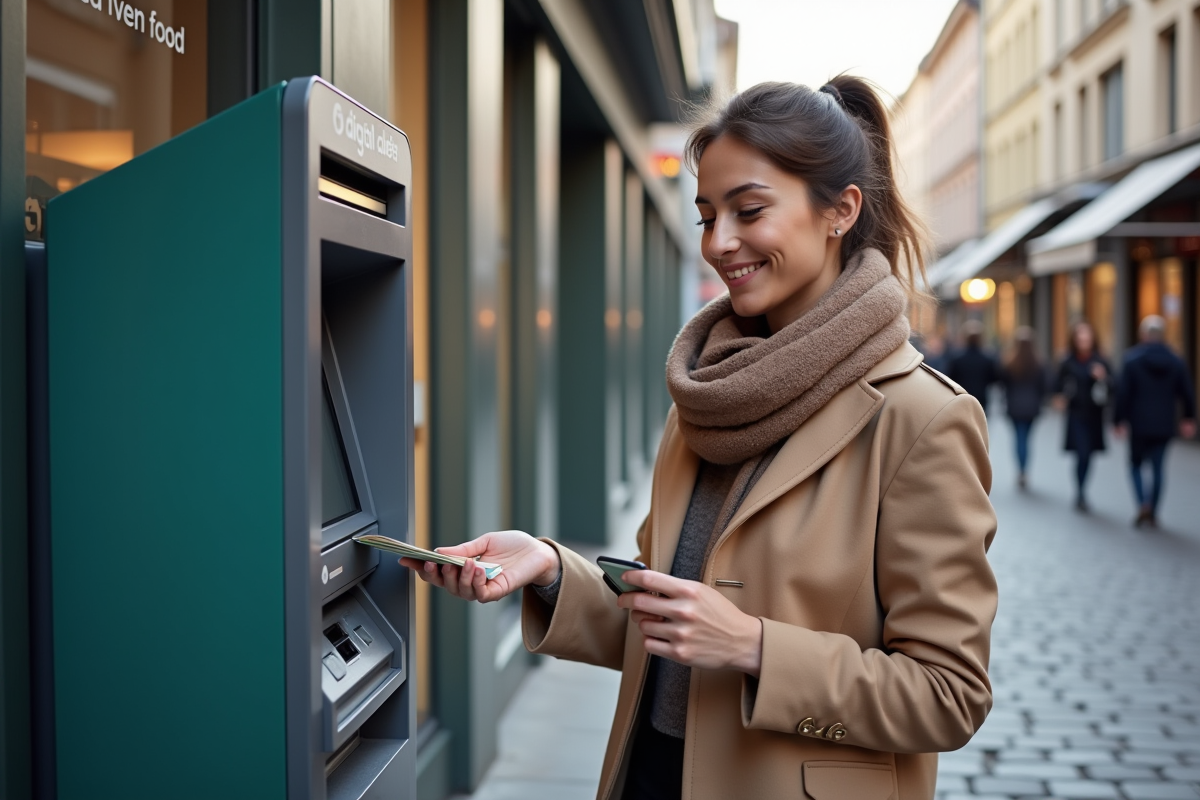 Femme retirant de l