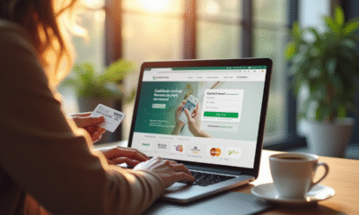 Personne utilisant un ordinateur pour le cashback à la maison